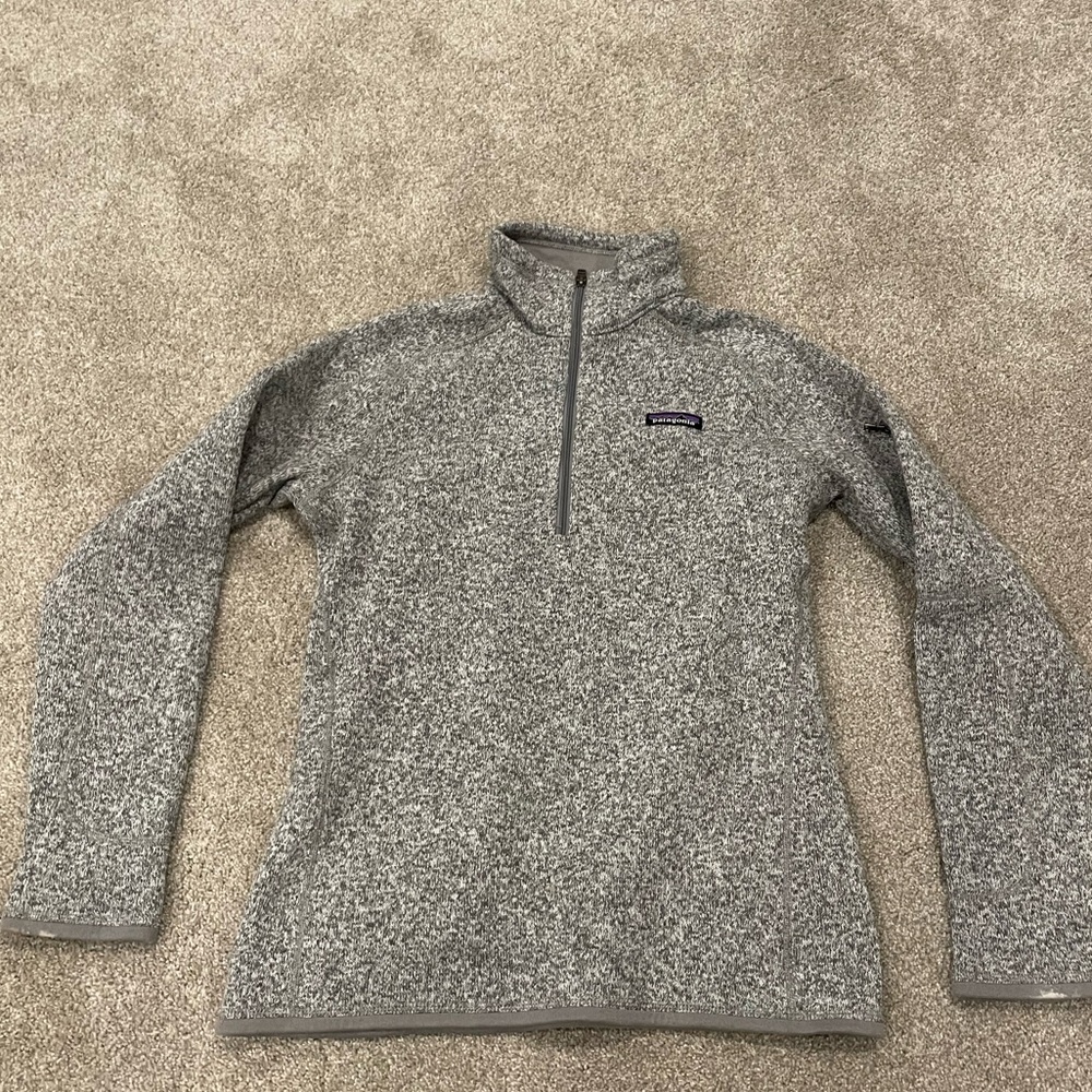 Gray Patagonia Quarter-Zip Pullover